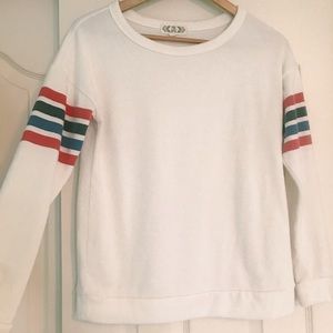 White long sleeve w/ stripes